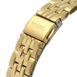 Fossil Chronograph Gold Dial Stainless Steel Strap Women Watch ES5219P