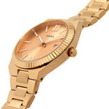 Fossil Scarlette Rose Gold Dial Stainless Steel Strap Women Watch ES5258P