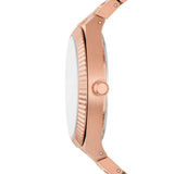 Fossil Scarlette Rose Gold Dial Stainless Steel Strap Women Watch ES5258P