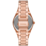 Fossil Scarlette Rose Gold Dial Stainless Steel Strap Women Watch ES5258P