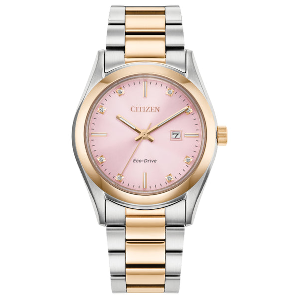 Citizen Eco-Drive Two-Tone Stainless Steel Strap Women Watch EW2706-58X