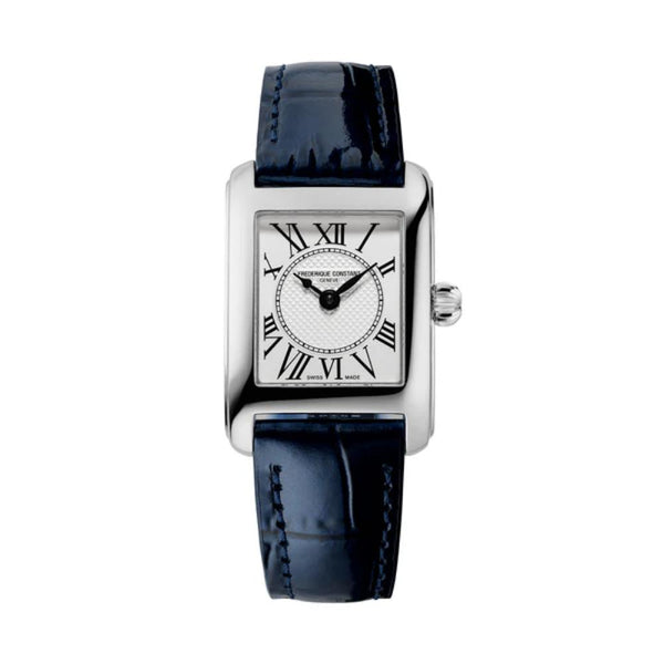 Frederique Constant Carrée Blue Leather Strap Women's Watch FC-200MC16