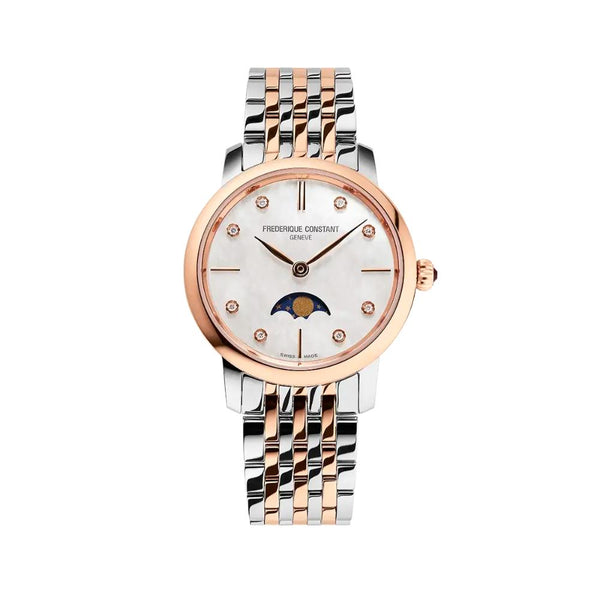 Frederique Constant Classics Slimline Ladies Moonphase Women's Watch FC-206MPWD1S2B