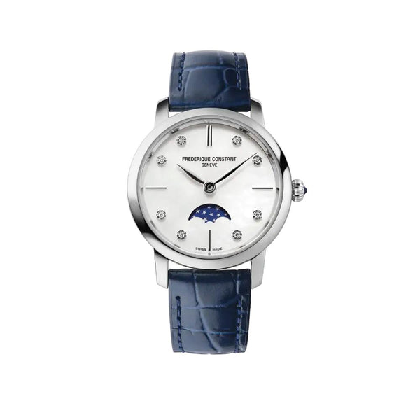 Frederique Constant Classics Slimline Ladies Moonphase Women's Watch FC-206MPWD1S6