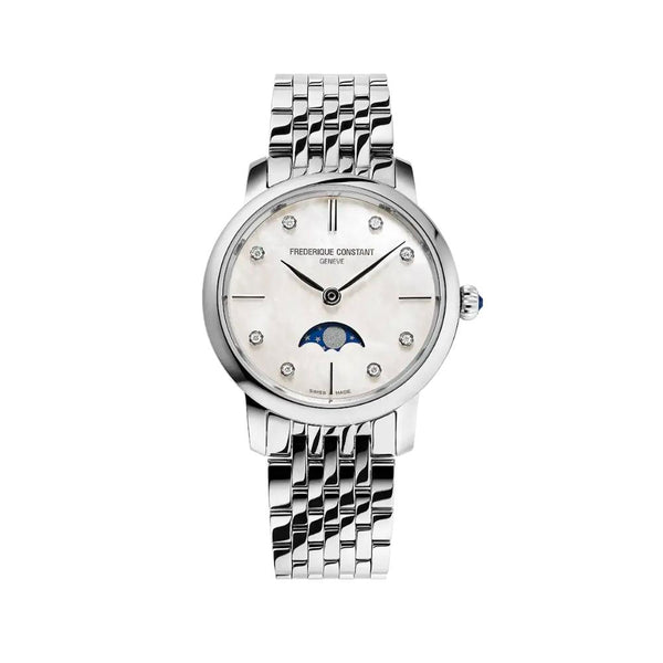 Frederique Constant Classics Slimline Ladies Moonphase Women's Watch FC-206MPWD1S6B