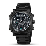 Infantry Analogue-Digital Black Stainless Steel Strap Men Watch FS-011-BLK-BS