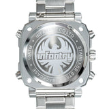 Infantry Analogue-Digital Silver Stainless Steel Strap Men Watch FS-011-S-S