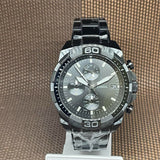 Fossil Bronson Chronograph Black Dial Stainless Steel Strap Men Watch FS5853P