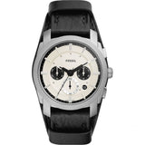 Fossil Machine Chronograph Black Leather Strap Men Watch FS5921P