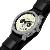 Fossil Machine Chronograph Black Leather Strap Men Watch FS5921P