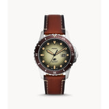 Fossil Blue Dive Brown Leather Strap Men Watch FS5961