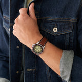 Fossil Blue Dive Brown Leather Strap Men Watch FS5961