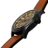 Fossil Defender Black Dial Brown Leather Strap Men Watch FS5978