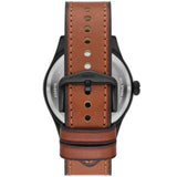 Fossil Defender Black Dial Brown Leather Strap Men Watch FS5978