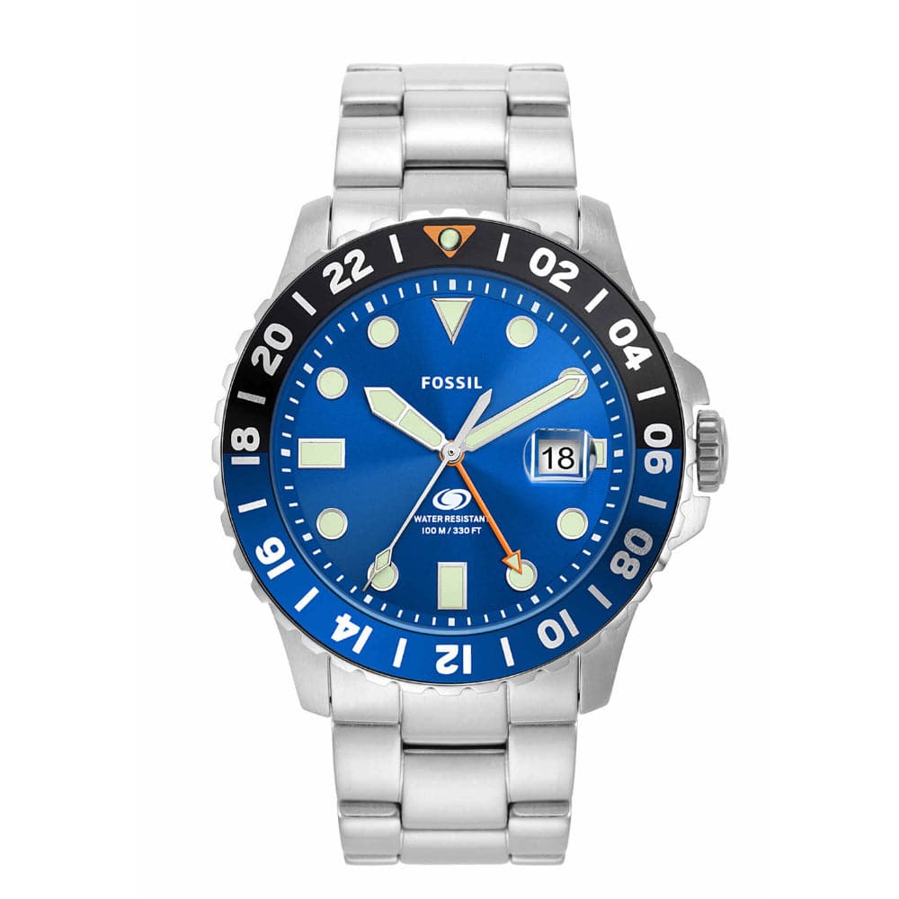 Fossil Blue Dial Silver Stainless Steel Strap Men Watch FS5991 – H2 Hub