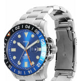 Fossil Blue Dial Silver Stainless Steel Strap Men Watch FS5991