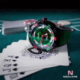 NSquare Casino Royale Limited Edition Automatic 21 Jewels Limited Edition Men's Watch - G0544-N40.1 GREEN STRAP