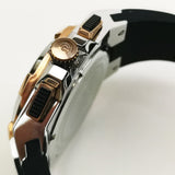 ARIES GOLD KING TWO-TONE STAINLESS STEEL G 7311 2TR-SRG HI-TECH BLACK SYNTHETIC STRAP MEN'S WATCH