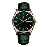 Aries Gold Automatic G 8024 Series Green Leather Strap Men Watch G 8024 RG-GN