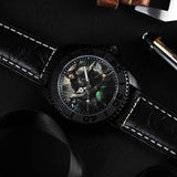 AG Collective The General San Guo Series Black Leather Strap Men Watch G 8040 SAN-GEN