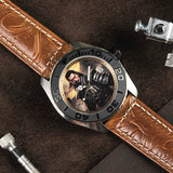 AG Collective The Imperial San Guo Series Brown Leather Strap Men Watch G 8040 SAN-IMP