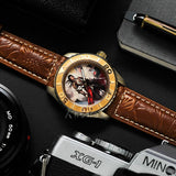 AG Collective The Zhou Yu San Guo Series Light Brown Leather Strap Men Watch G 8040 SAN-QUE