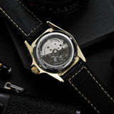 AG Collective The Huang Zhong San Guo Series Black Leather Strap Men Watch G 8040 SAN-SHI