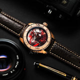 AG Collective The Lu Bu San Guo Series Black Leather Strap Men Watch G 8040 SAN-WAR