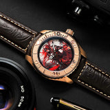 AG Collective The Lu Bu San Guo Series Black Leather Strap Men Watch G 8040 SAN-WAR