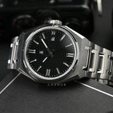 AG Collective Black Dial Silver Stainless Steel Strap Men Watch G 8048 S-BK