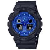 Casio G-Shock Blue Dial Resin Strap Men Watch GA-100BP-1ADR