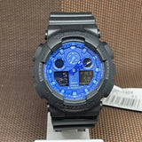 Casio G-Shock Blue Dial Resin Strap Men Watch GA-100BP-1ADR