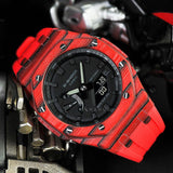 Casio G-Shock Black Dial Red Resin Strap Men Watch GA-2100-1A1DR-M18