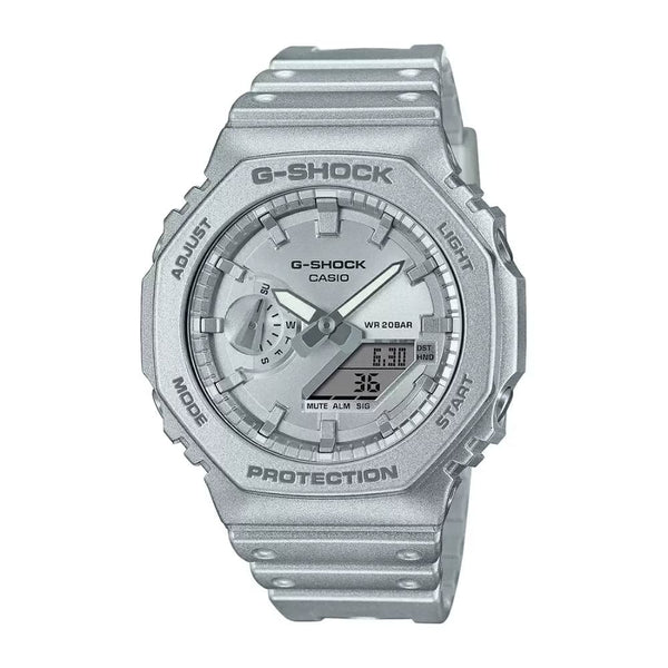 Casio G-Shock Silver Dial & Resin Strap Unisex Watch GA-2100FF-8ADR-P