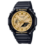 Casio G-Shock Gold Dial Black Resin Strap Men Watch GA-2100GB-1ADR-P