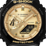 Casio G-Shock Gold Dial Black Resin Strap Men Watch GA-2100GB-1ADR-P