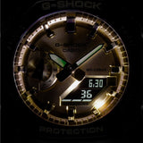 Casio G-Shock Gold Dial Black Resin Strap Men Watch GA-2100GB-1ADR-P