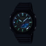 Casio G-Shock Analog-Digital Black Resin Strap Men Watch GA-2100RC-1ADR