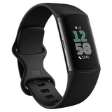 Fitbit Charge 6, Obsidian/Black Silicone Strap Unisex Smartwatch GA05183-AP