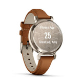 Garmin Lily 2 Cream Gold With Tan Leather Strap Women Smartwatch GM-010-02839-60