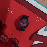 Casio G-Shock Chronograph Black Resin Strap Women Watch GMA-S120RB-1ADR-P