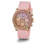 Guess Sparkling Dial Pink Silicone Strap Women Watch GW0032L4