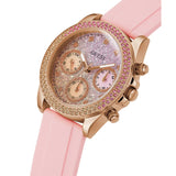 Guess Sparkling Dial Pink Silicone Strap Women Watch GW0032L4