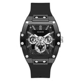 Guess Multifunction Black Dial & Silicone Strap Men Watch GW0203G3