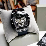 Guess Multifunction Black Dial & Silicone Strap Men Watch GW0203G3