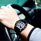 Guess Multifunction Black Dial & Silicone Strap Men Watch GW0203G3