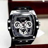 Guess Multifunction Black Dial & Silicone Strap Men Watch GW0203G3