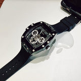 Guess Multifunction Black Dial & Silicone Strap Men Watch GW0203G3