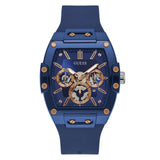 Guess Multifunction Blue Dial & Silicone Strap Men Watch GW0203G7