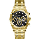 Guess Chronograph Black Dial Gold Stainless Steel Strap Men Watch GW0260G2